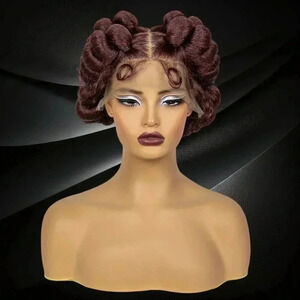 Luxurious 6-Inch Full Lace Braided Wig with Baby Hair - Premium Quality & Real